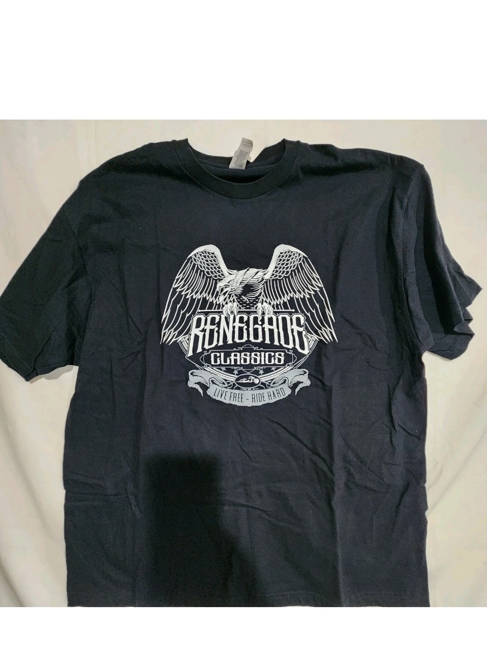 Men's Black Graphic Tee - Eagle Logo RENEGADE